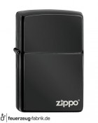 Zippo Ebony Regular with Logo